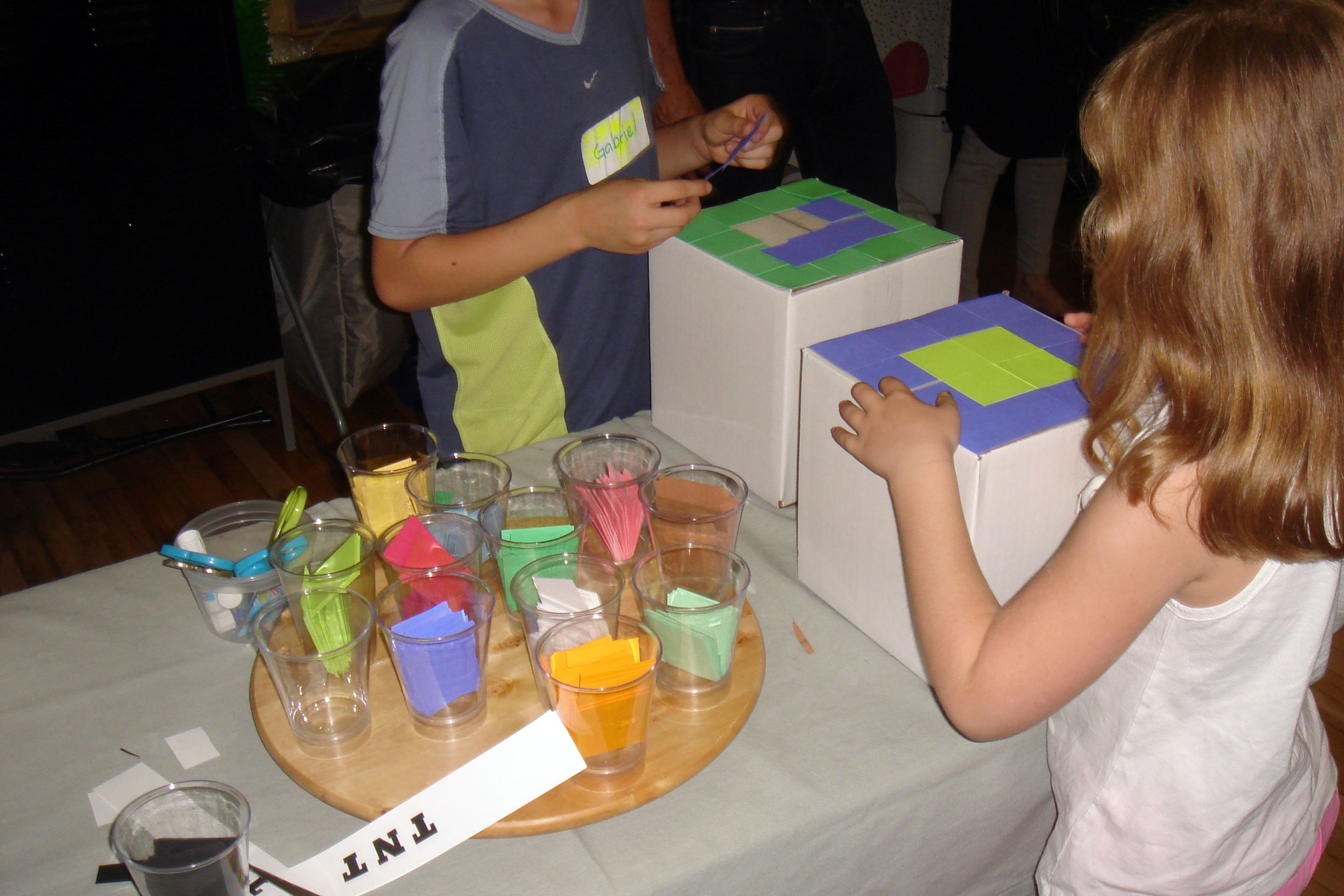 Minecraft Party incorporates arts & crafts